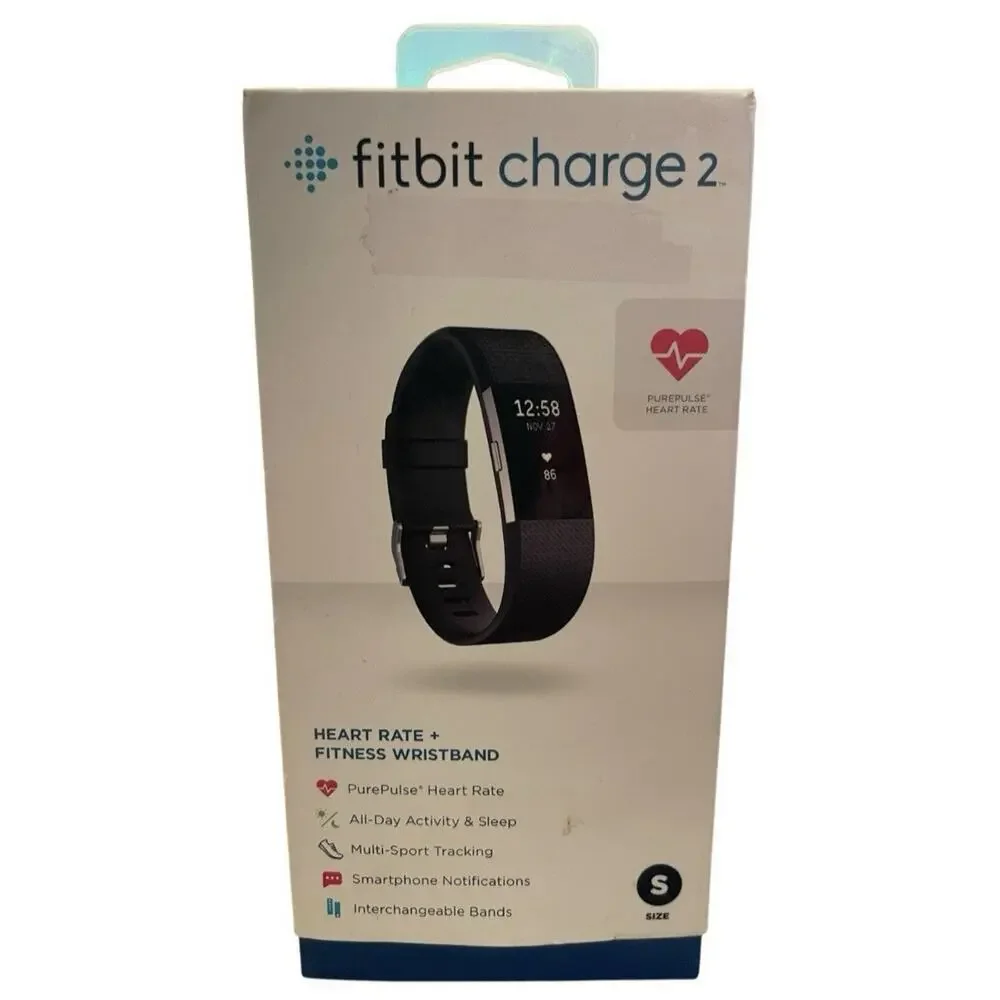 Fitbit Charge 2 Pink Band Size S Heart Rate Tracker w/ Box – Scratch on Screen